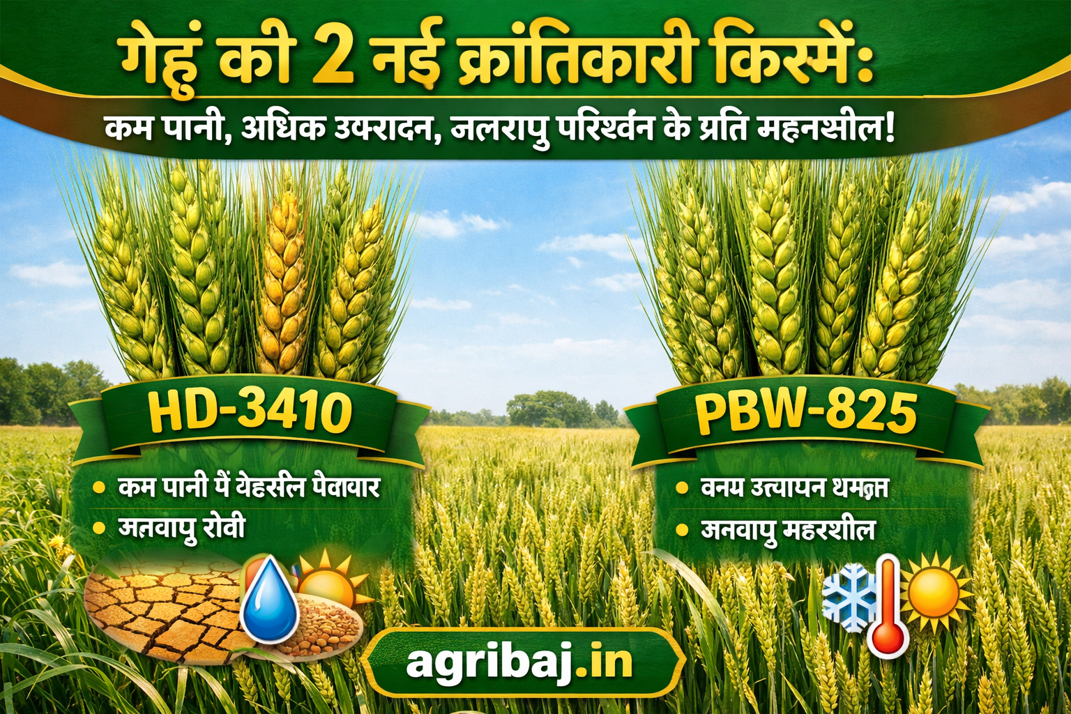 गेहूं की 2 नई क्रांतिकारी किस्में