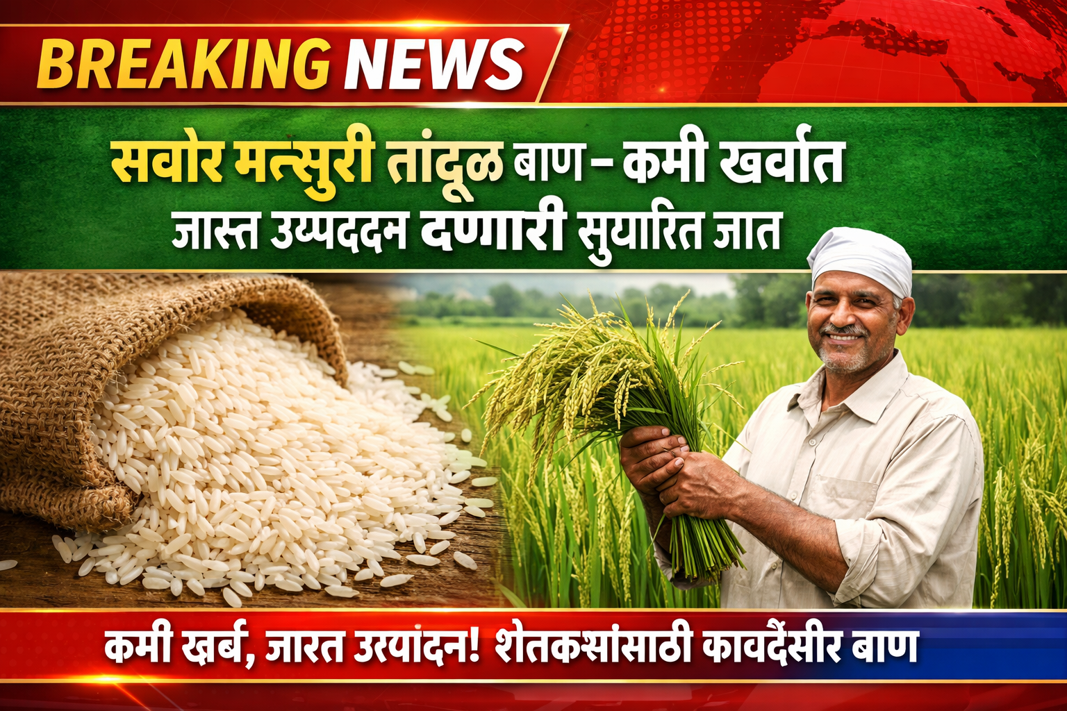 सबौर मन्सुरी तांदूळ वाण – कमी खर्चात जास्त उत्पादन देणारी सुधारित जात