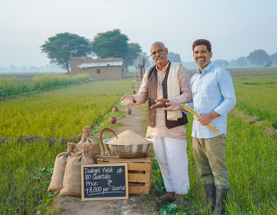 ईसबगोल की खेती से अंधा पैसा कमा सकते हैं किसान 80 क्विंटल उत्पादन और 8000 रुपए प्रत 949386